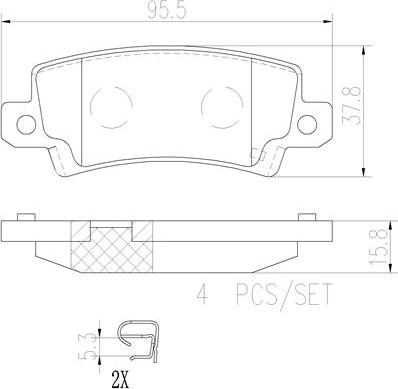 Brembo P83065N - Комплект спирачно феродо, дискови спирачки vvparts.bg