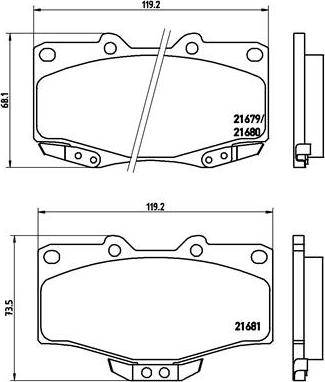 Brembo P 83 009 - Комплект спирачно феродо, дискови спирачки vvparts.bg