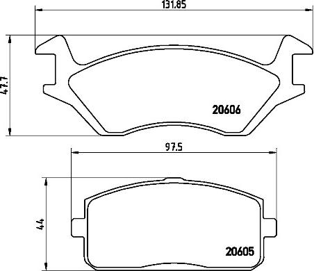 Brembo P83004N - Комплект спирачно феродо, дискови спирачки vvparts.bg