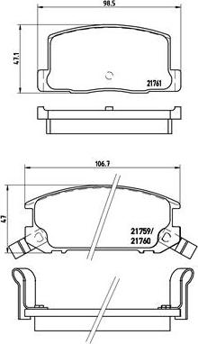 Brembo P 83 019 - Комплект спирачно феродо, дискови спирачки vvparts.bg