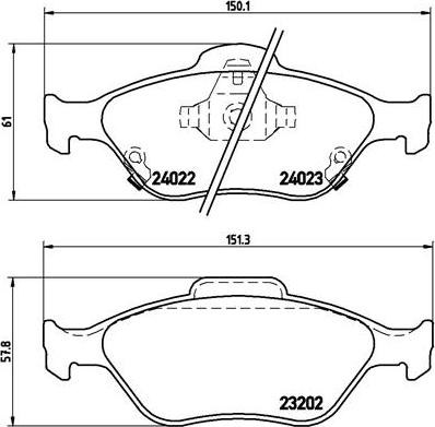 Brembo P 83 085 - Комплект спирачно феродо, дискови спирачки vvparts.bg