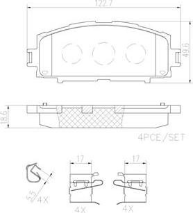 Brembo P83086N - Комплект спирачно феродо, дискови спирачки vvparts.bg