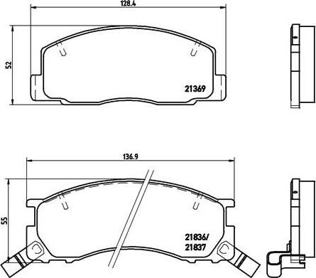 Brembo P 83 029 - Комплект спирачно феродо, дискови спирачки vvparts.bg