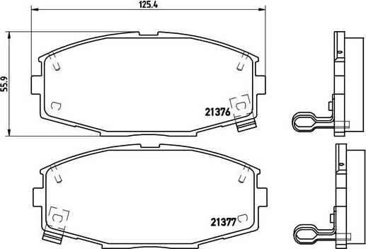 Brembo P 83 020 - Комплект спирачно феродо, дискови спирачки vvparts.bg