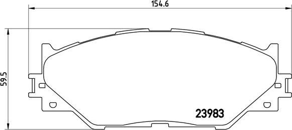 Brembo P 83 074 - Комплект спирачно феродо, дискови спирачки vvparts.bg