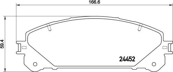 Brembo P 83 145 - Комплект спирачно феродо, дискови спирачки vvparts.bg