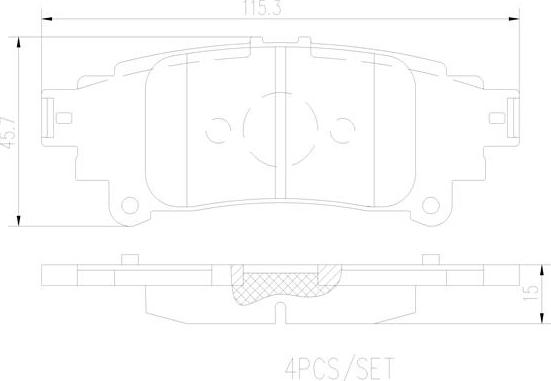 Brembo P83153N - Комплект спирачно феродо, дискови спирачки vvparts.bg