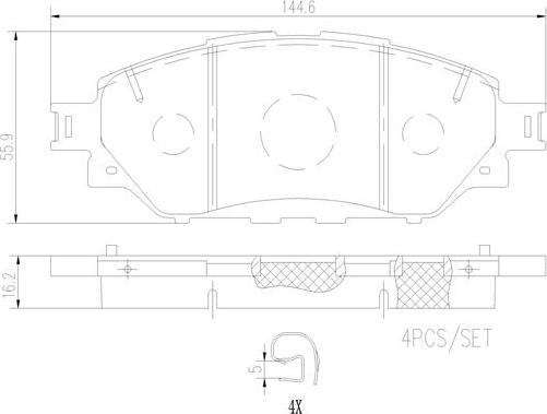 Brembo P 83 167 - Комплект спирачно феродо, дискови спирачки vvparts.bg