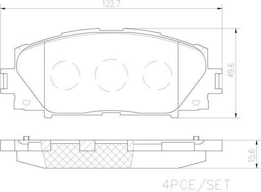 Brembo P83106N - Комплект спирачно феродо, дискови спирачки vvparts.bg