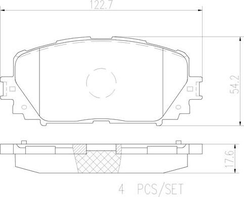 Brembo P83101N - Комплект спирачно феродо, дискови спирачки vvparts.bg