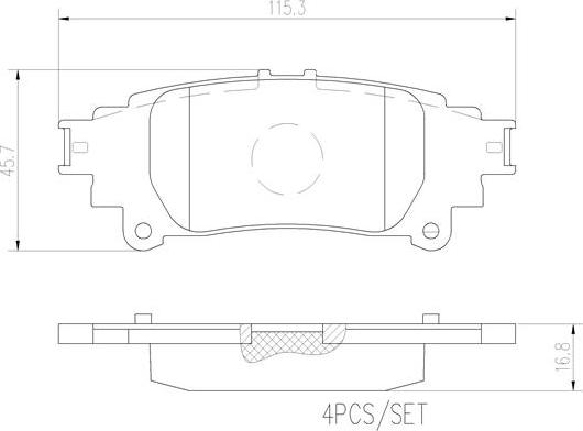 Brembo P83132N - Комплект спирачно феродо, дискови спирачки vvparts.bg