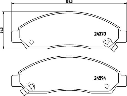 Brembo P 34 005 - Комплект спирачно феродо, дискови спирачки vvparts.bg