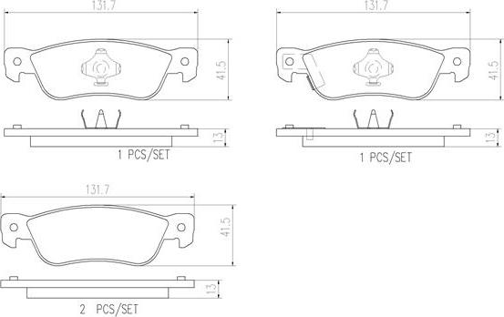 Brembo P34003N - Комплект спирачно феродо, дискови спирачки vvparts.bg