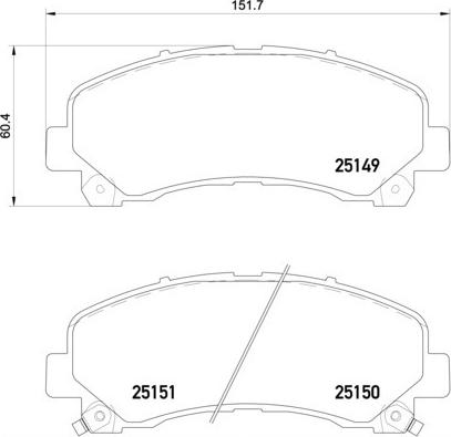 Brembo P 34 007 - Комплект спирачно феродо, дискови спирачки vvparts.bg