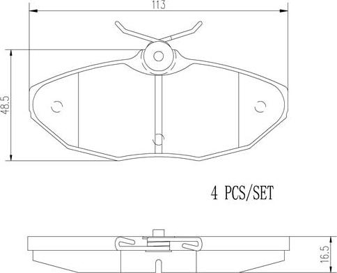 Brembo P36015N - Комплект спирачно феродо, дискови спирачки vvparts.bg