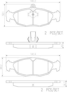 Brembo P36017N - Комплект спирачно феродо, дискови спирачки vvparts.bg