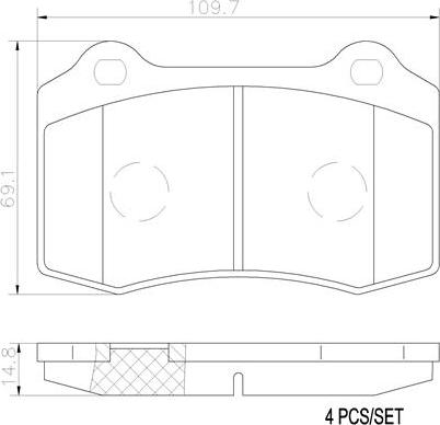 Brembo P36020N - Комплект спирачно феродо, дискови спирачки vvparts.bg