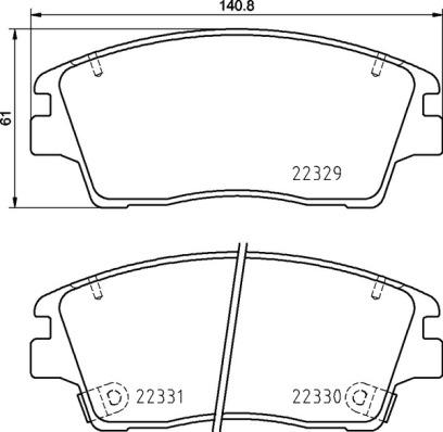 Brembo P 30 096 - Комплект спирачно феродо, дискови спирачки vvparts.bg