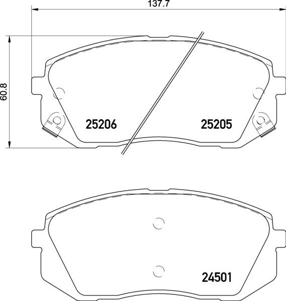 Brembo P 30 093E - Комплект спирачно феродо, дискови спирачки vvparts.bg