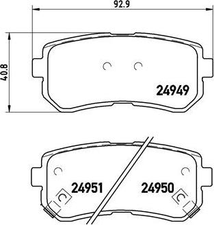 Brembo P 30 046 - Комплект спирачно феродо, дискови спирачки vvparts.bg