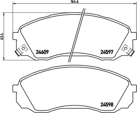 Brembo P 30 041 - Комплект спирачно феродо, дискови спирачки vvparts.bg