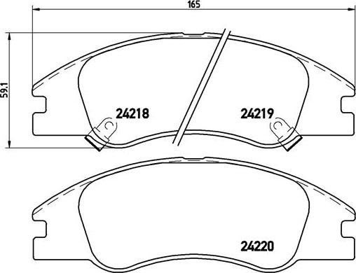 Brembo P 30 042 - Комплект спирачно феродо, дискови спирачки vvparts.bg