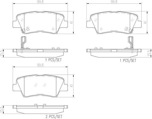 Brembo P30047N - Комплект спирачно феродо, дискови спирачки vvparts.bg