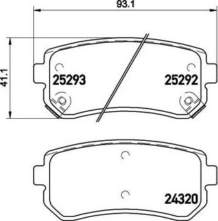 Brembo P 30 051X - Комплект спирачно феродо, дискови спирачки vvparts.bg