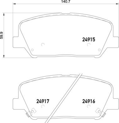 Brembo P 30 065X - Комплект спирачно феродо, дискови спирачки vvparts.bg