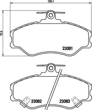 Brembo P 30 005 - Комплект спирачно феродо, дискови спирачки vvparts.bg