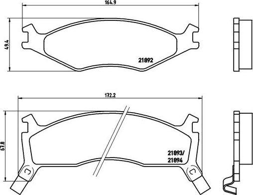 Brembo P 30 006 - Комплект спирачно феродо, дискови спирачки vvparts.bg