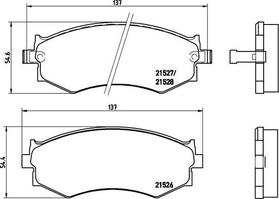 Brembo P 30 002 - Комплект спирачно феродо, дискови спирачки vvparts.bg