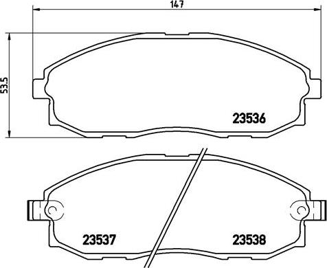 Brembo P 30 010 - Комплект спирачно феродо, дискови спирачки vvparts.bg