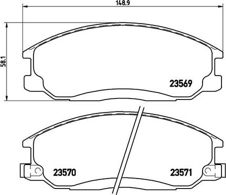 Brembo P 30 013 - Комплект спирачно феродо, дискови спирачки vvparts.bg