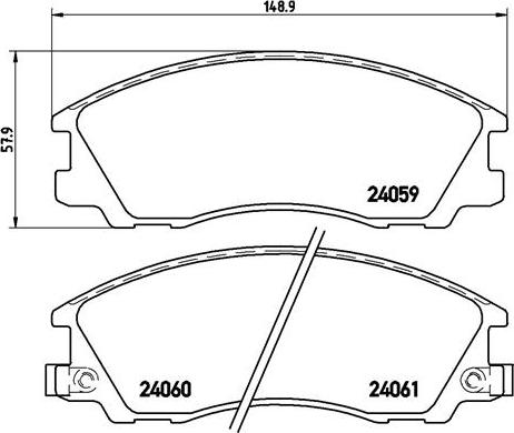 Brembo P 30 017 - Комплект спирачно феродо, дискови спирачки vvparts.bg