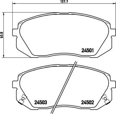 Brembo P 30 039 - Комплект спирачно феродо, дискови спирачки vvparts.bg