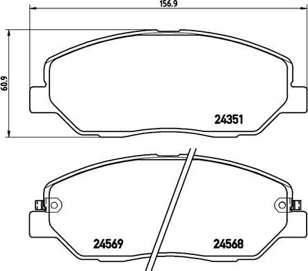 Brembo P 30 036 - Комплект спирачно феродо, дискови спирачки vvparts.bg