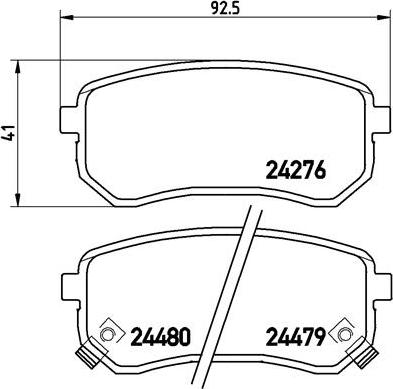 Brembo P 30 033 - Комплект спирачно феродо, дискови спирачки vvparts.bg