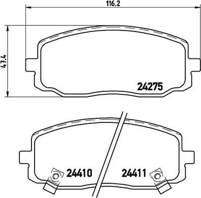 Brembo P 30 032 - Комплект спирачно феродо, дискови спирачки vvparts.bg