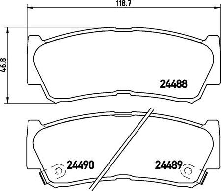 Brembo P 30 037 - Комплект спирачно феродо, дискови спирачки vvparts.bg