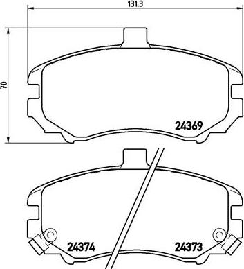 Brembo P30029N - Комплект спирачно феродо, дискови спирачки vvparts.bg