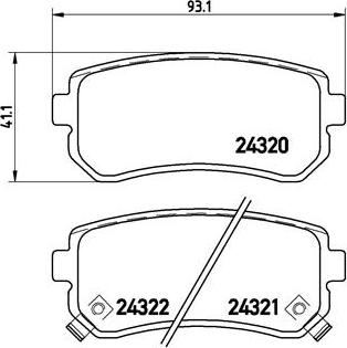 Brembo P 30 025 - Комплект спирачно феродо, дискови спирачки vvparts.bg