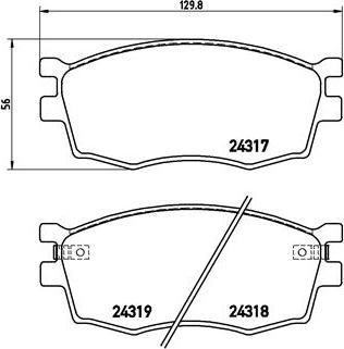 Brembo P 30 026 - Комплект спирачно феродо, дискови спирачки vvparts.bg