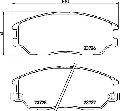 Brembo P 30 028 - Комплект спирачно феродо, дискови спирачки vvparts.bg