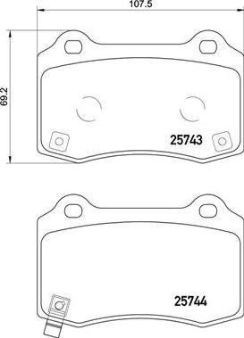 Brembo P 30 074 - Комплект спирачно феродо, дискови спирачки vvparts.bg