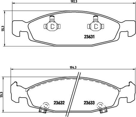 Brembo P 37 005 - Комплект спирачно феродо, дискови спирачки vvparts.bg