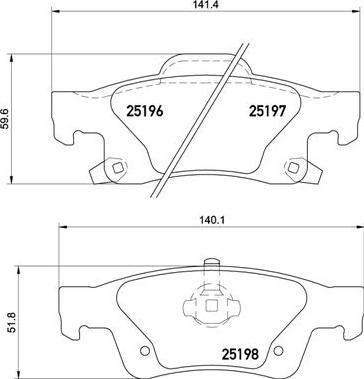 Brembo P 37 016 - Комплект спирачно феродо, дискови спирачки vvparts.bg