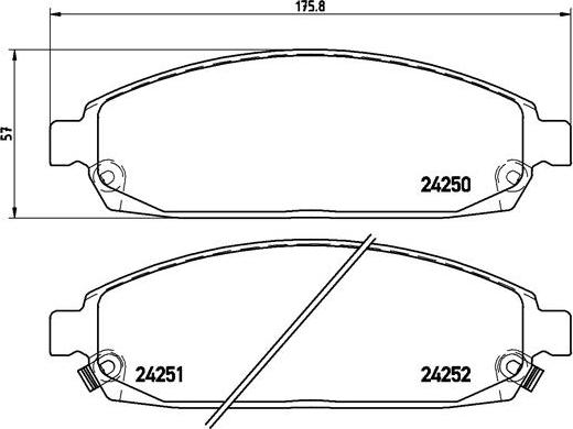 Brembo P 37 010 - Комплект спирачно феродо, дискови спирачки vvparts.bg