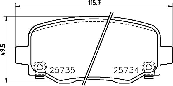 Remsa 21578.04 - Комплект спирачно феродо, дискови спирачки vvparts.bg