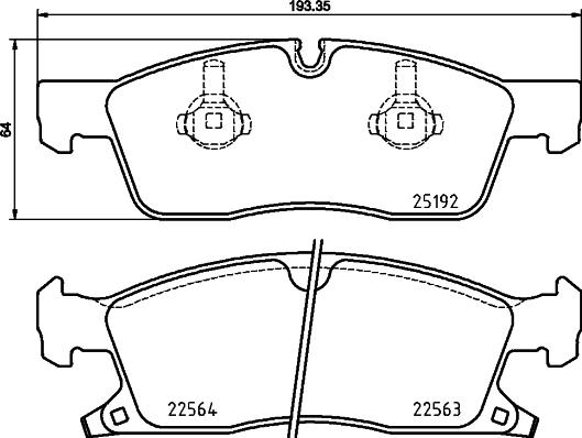 Brembo P37022N - Комплект спирачно феродо, дискови спирачки vvparts.bg